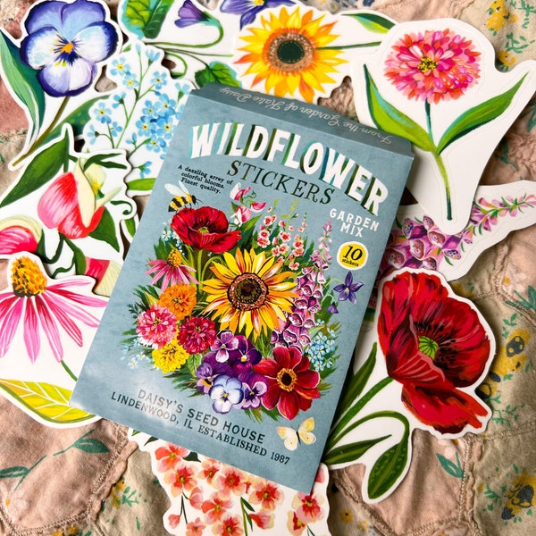 Wildflower Sticker Pack - Set of 10 Matte Stickers