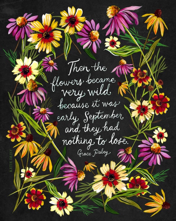 Early September | Wildflower Art Print | Katie Daisy Art | 8x10 | 11x14