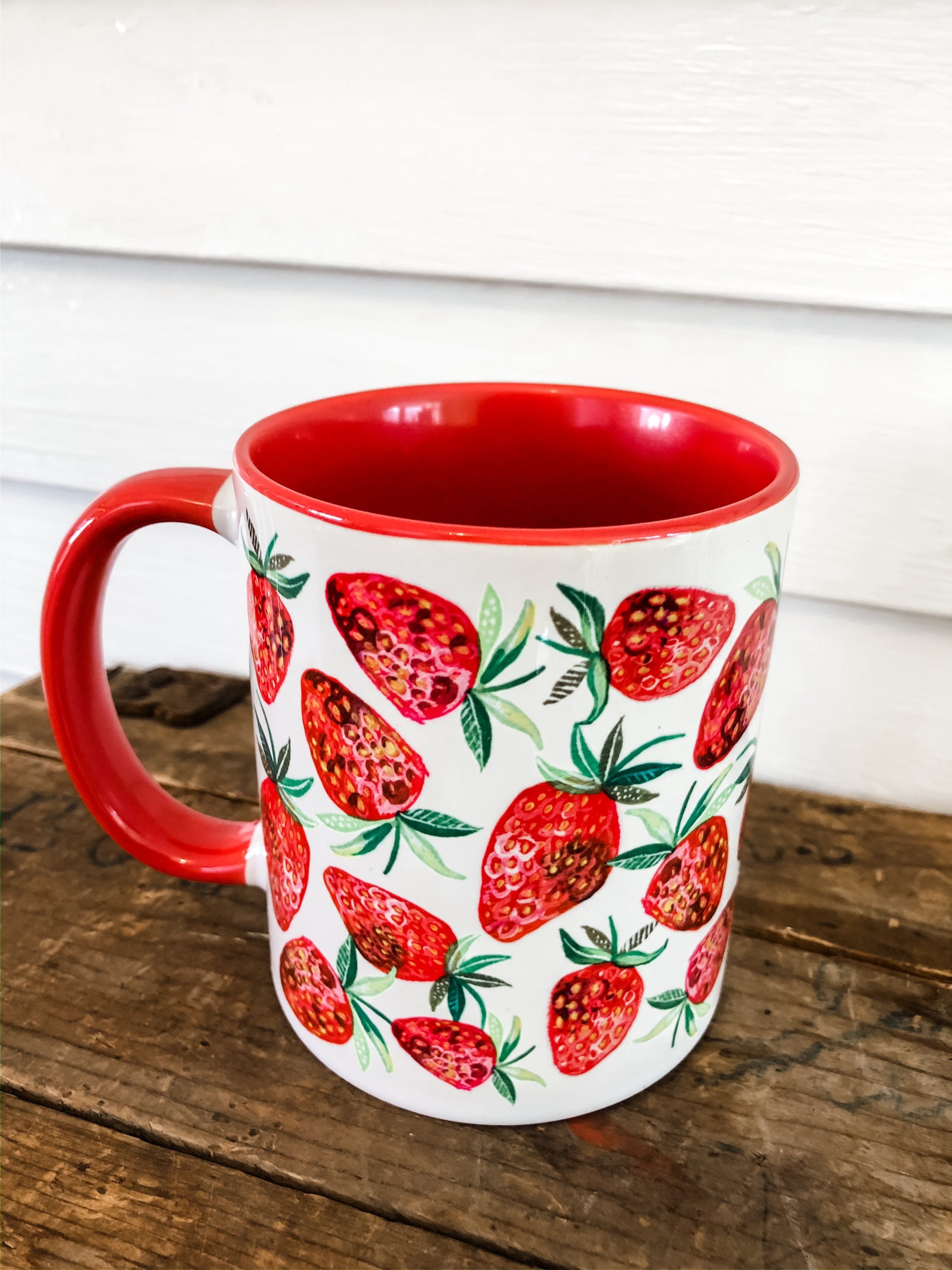 strawberry travel mug