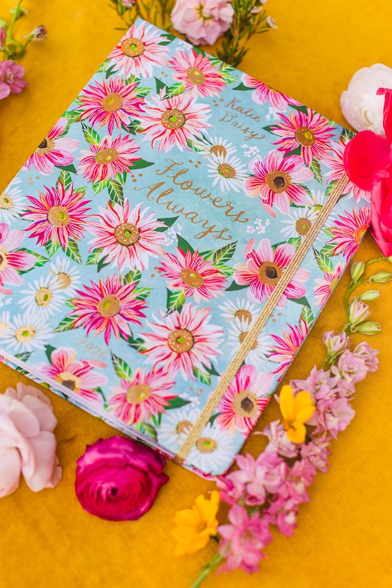 2026 Deluxe Hardcover Planner | Flowers Always | Katie Daisy Datebook