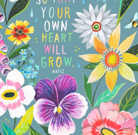 You're a Wildflower Art Print Floral Wall Art Katie 