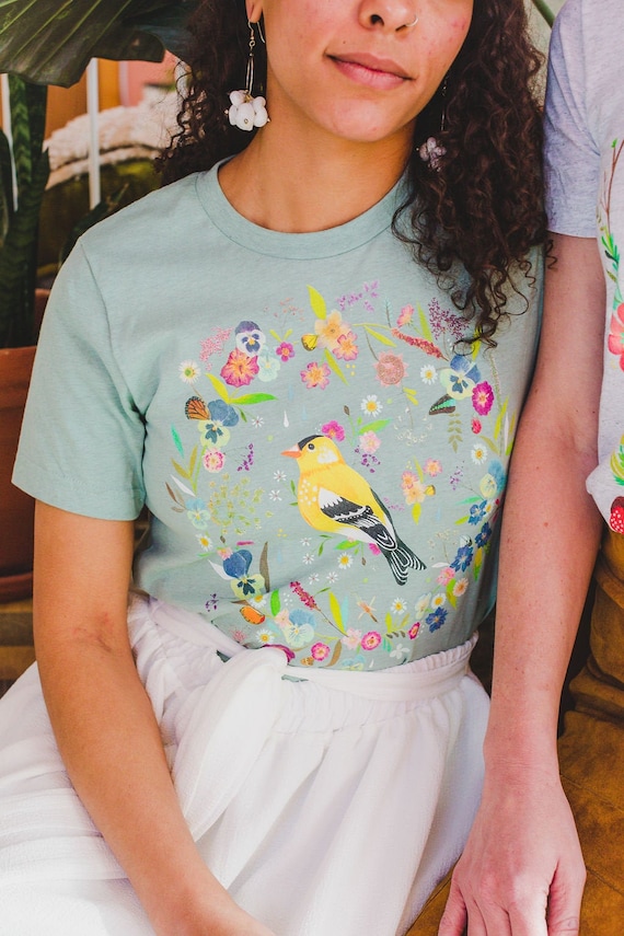 Goldfinch Meadow Tee