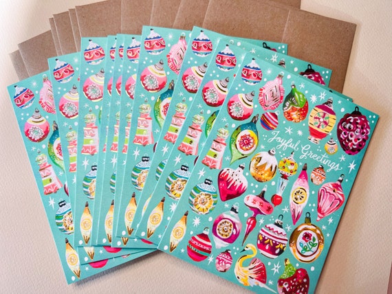 Vintage Ornaments Boxed Cards