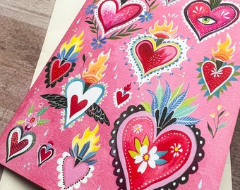 Sacred Hearts Valentine's Card