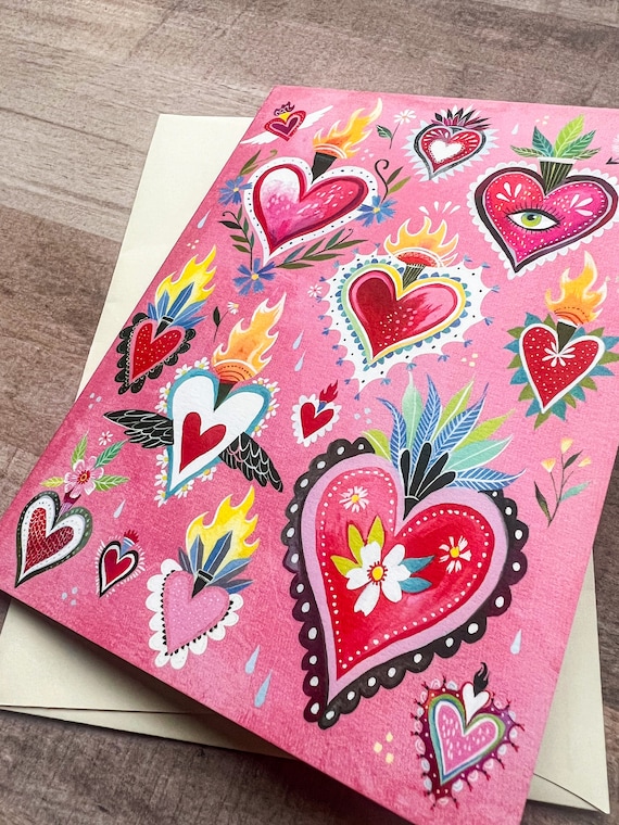 Sacred Hearts Valentine's Card