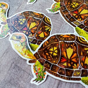 Box Turtle clear sticker image 2