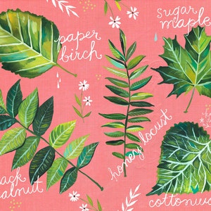 Leaf Chart | Acrylic Painting | Nature Wall Art | Outdoorsy | Katie Daisy | 8x10 | 11x14