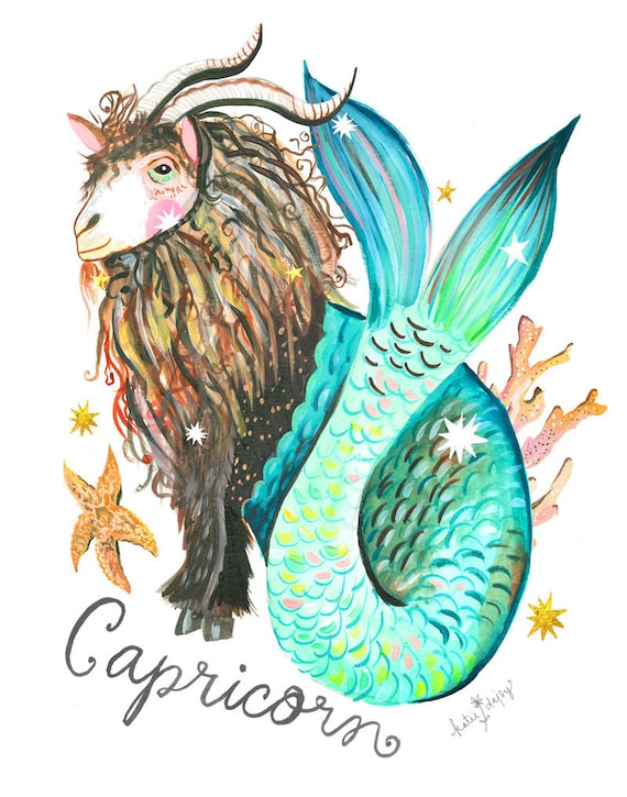 Capricorn | Zodiac Wall Art | Horoscope  | 8x10 | 11x14