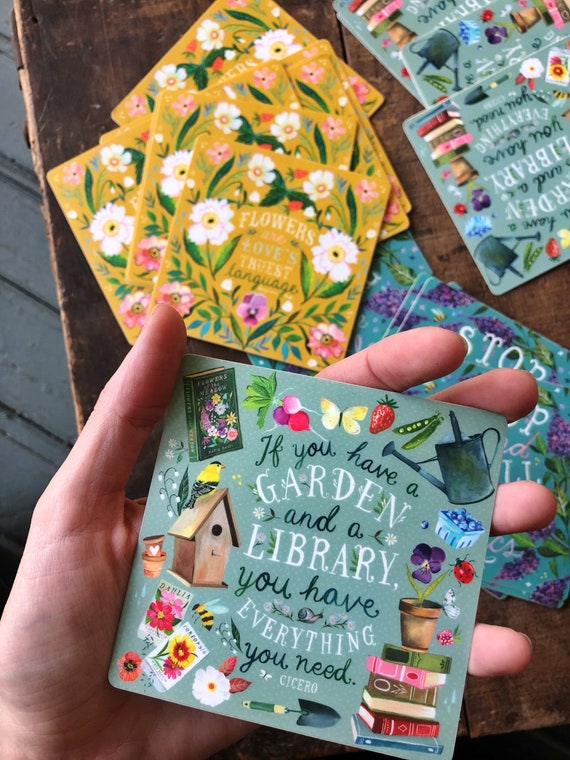 Garden and a Library Sticker