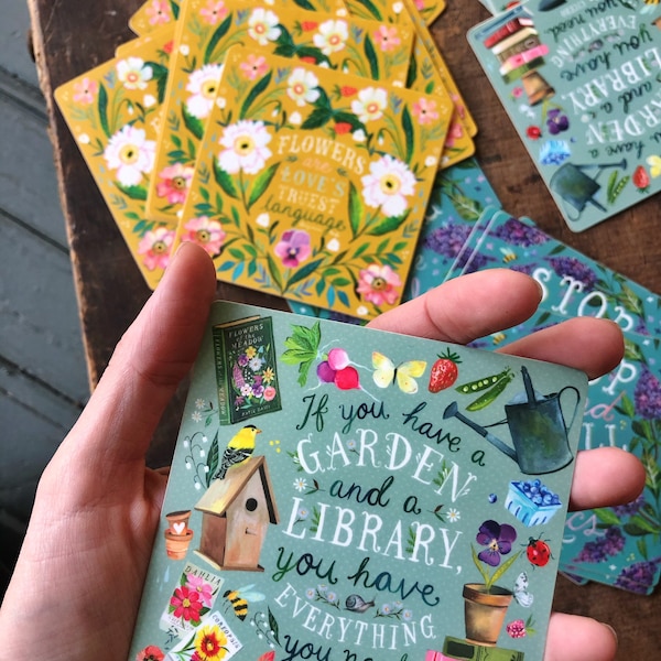 Garden and a Library Sticker