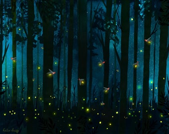 Firefly Forest art print