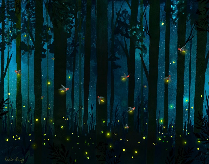 Firefly Forest art print image 1