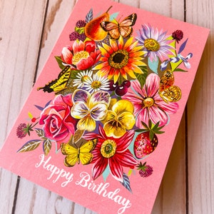 Bouquet de pêches - Carte d'anniversaire
