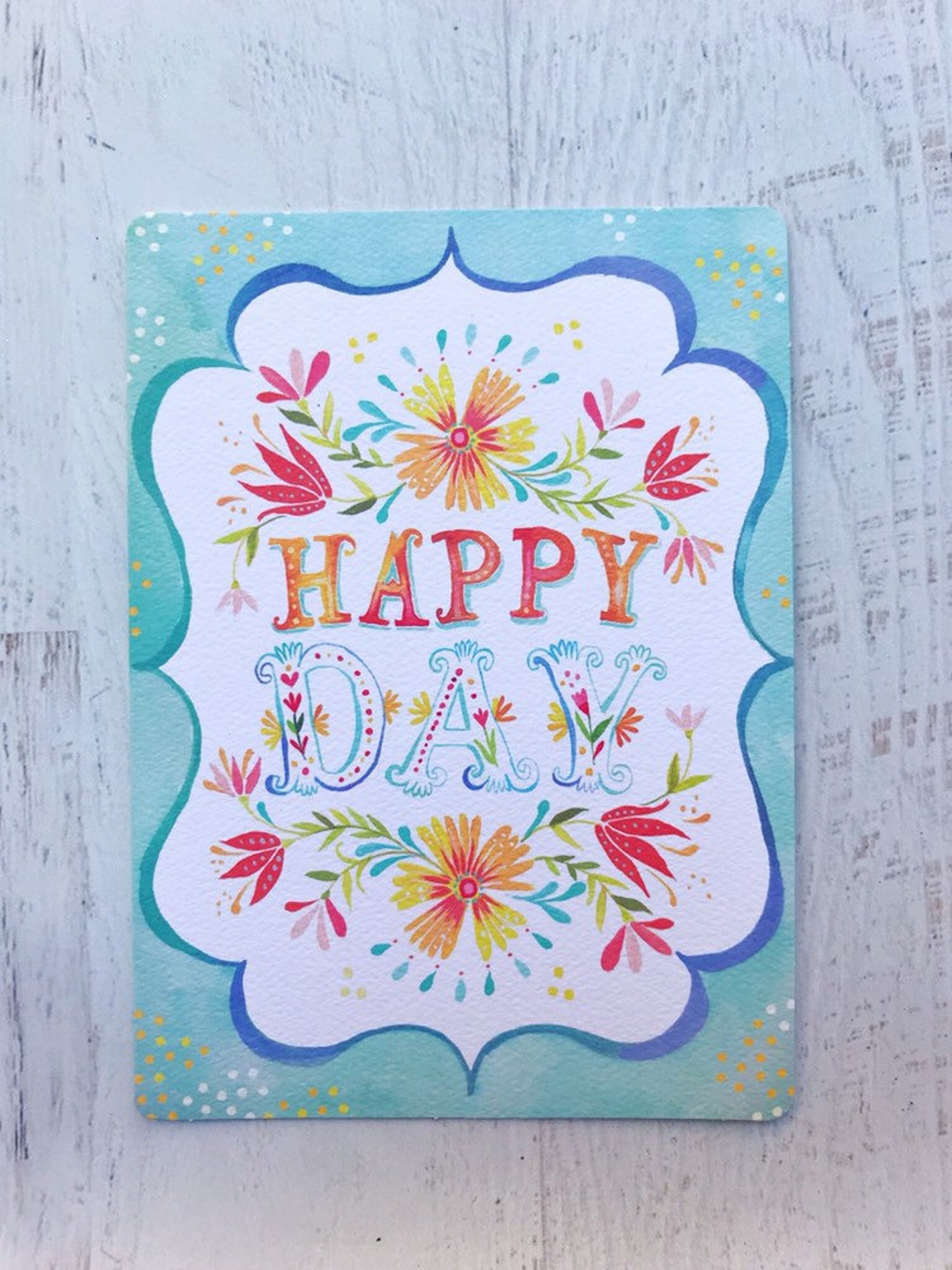 Happy Day Greeting Card | Etsy