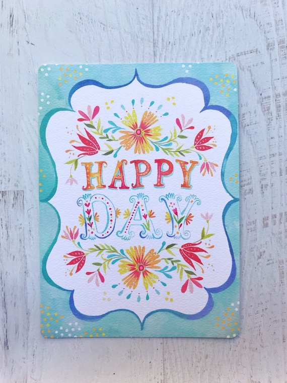 Happy Day Greeting Card - Etsy