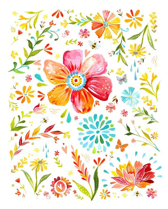 Posies Floral Art Print