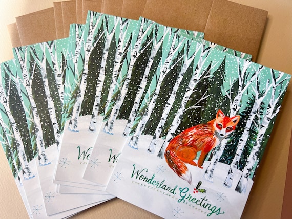 Wonderland Fox Boxed Cards