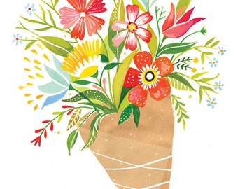 Wildflower Bouquet Art Print