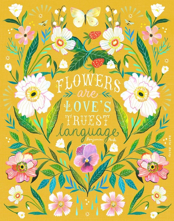 Truest Language Art Print by Katie Daisy