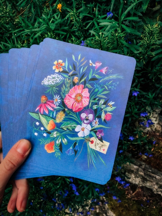 Bouquet Boxed Notecard Set  | Blank Cards | Stationery | Katie Daisy