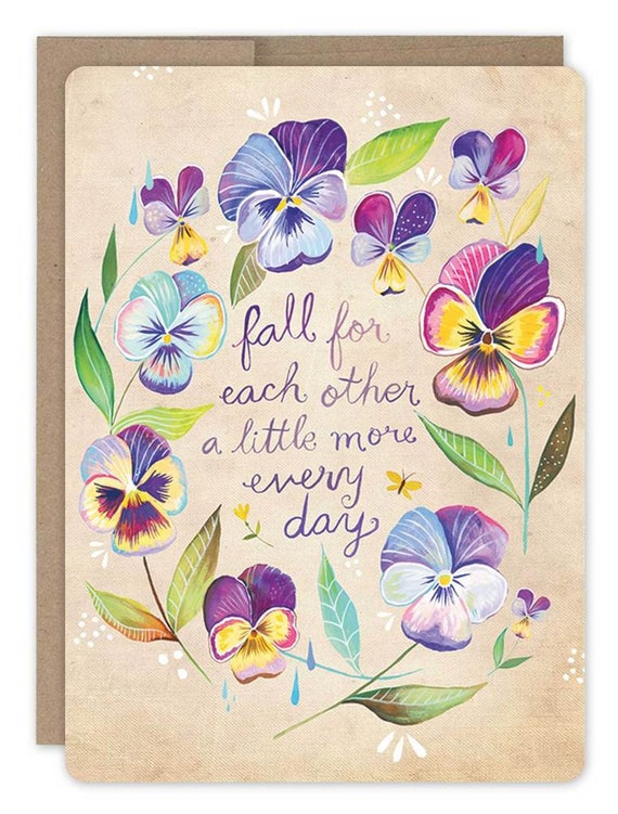 Fall For Each Other Greeting Card - Wedding