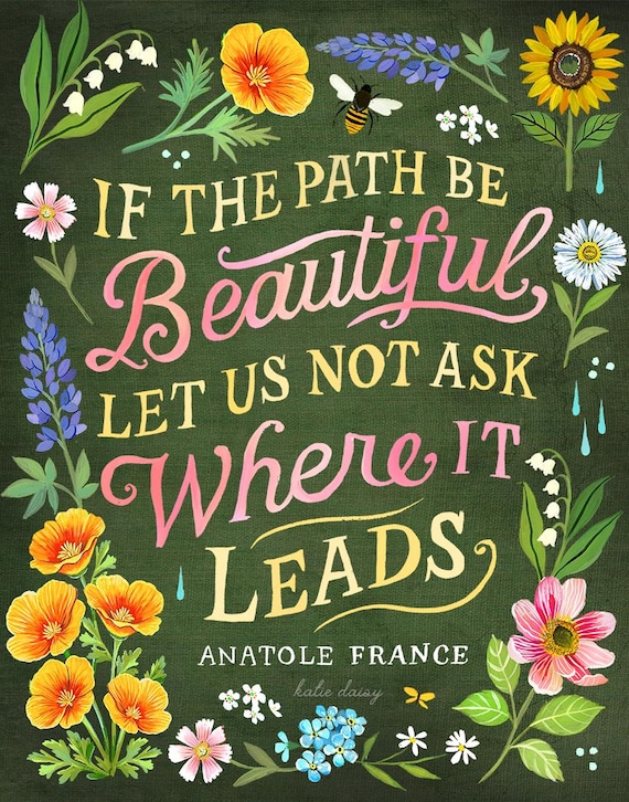 Path | Floral  Painting | Katie Daisy | 8x10 | 11x14