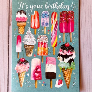 Friandises glacées - Carte d'anniversaire