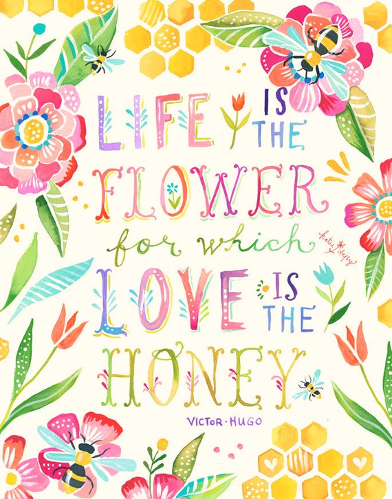 Love Is The Honey -  vertical print