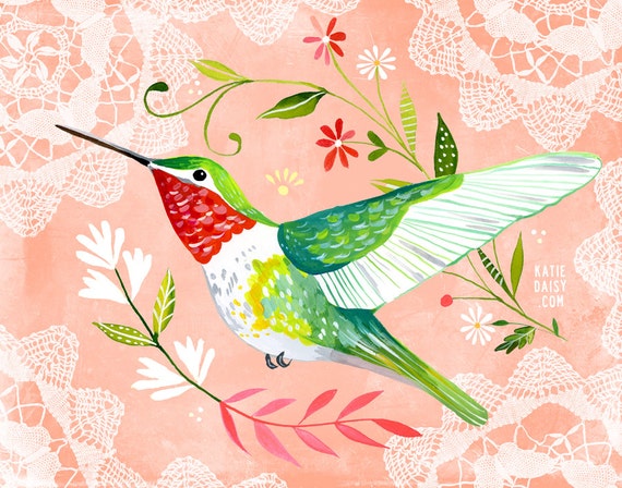 Hummingbird art print