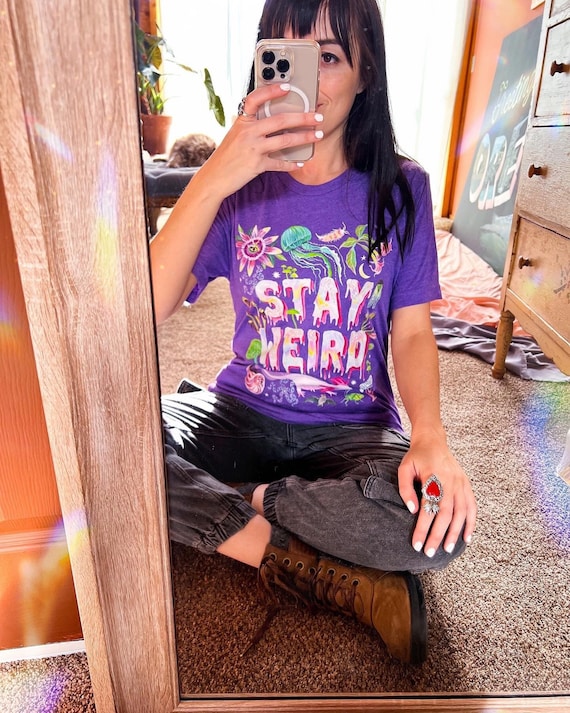 Stay Weird Tri Blend Tee