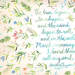 March Morning Art Print | Nature Wall Art |  Katie Daisy | 8x10 | 11x14