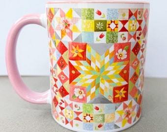 Patchwork Mug with Color Interior