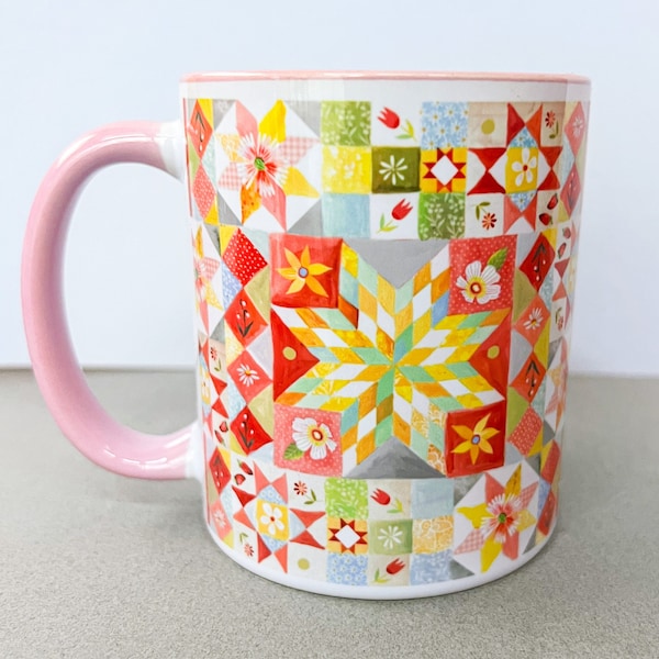 Patchwork Mug with Color Interior