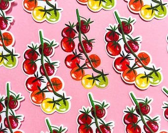 Tomato Vine Clear Matte Sticker