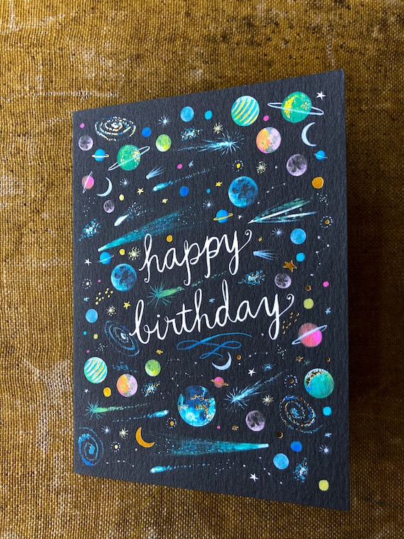 Outer Space Birthday Card