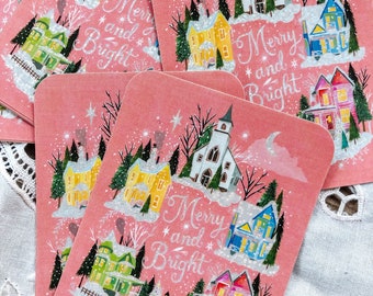 Merry & Bright Glitter Sticker