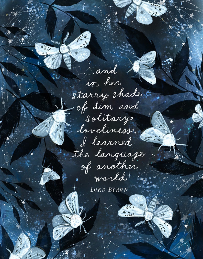 Starry Shade Art Print Watercolor Quote Inspirational Print Lettering Celestial Wall Art Katie Daisy image 1