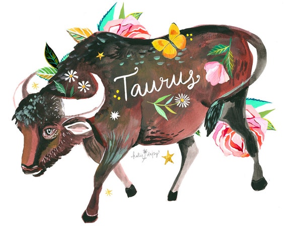 Taurus | Zodiac Wall Art | Horoscope  | 8x10 | 11x14