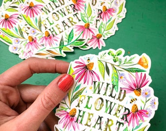 Wildflower Heart - Matte Sticker