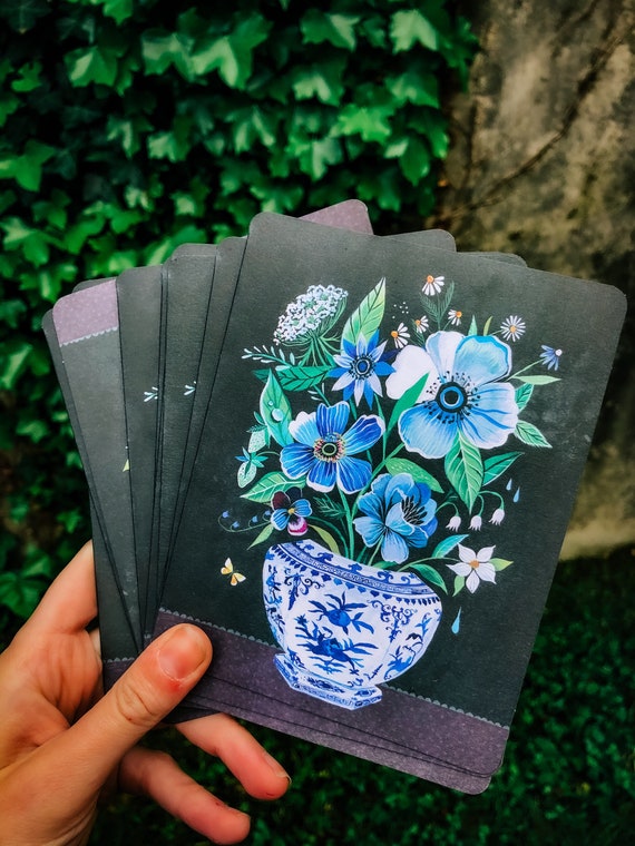 Twilight Bouquet Boxed Notecard Set  | Blank Cards | Stationery | Katie Daisy