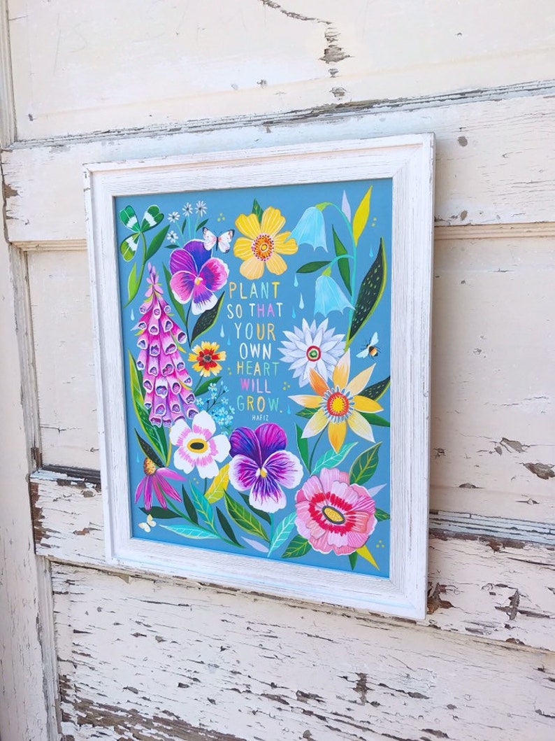 Plant | Wildflower Art Print | Floral Wall Art | Hafiz | Katie Daisy ...