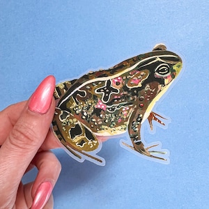 Sticker transparent crapaud des jardins