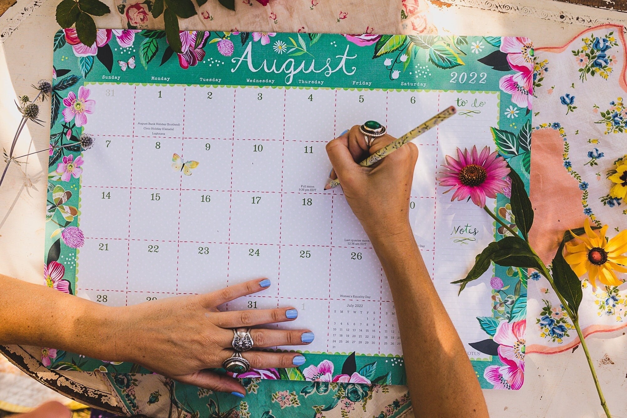 2022 2023 Pad Calendario de meses Por Katie Daisy Etsy España