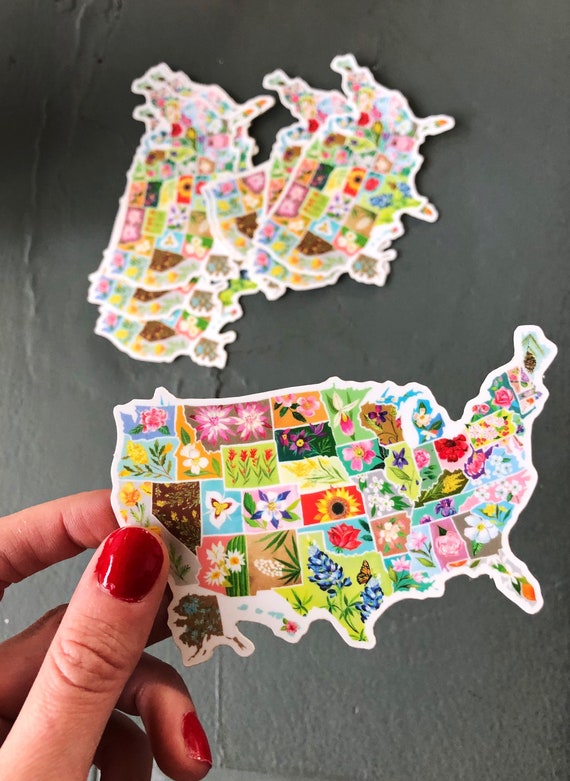 US State Flowers Sticker