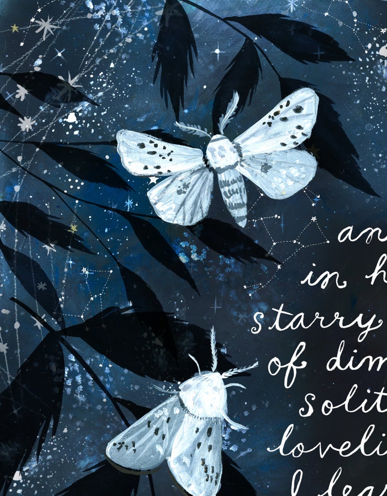 Starry Shade Art Print Watercolor Quote Inspirational Print Lettering Celestial Wall Art Katie Daisy image 2