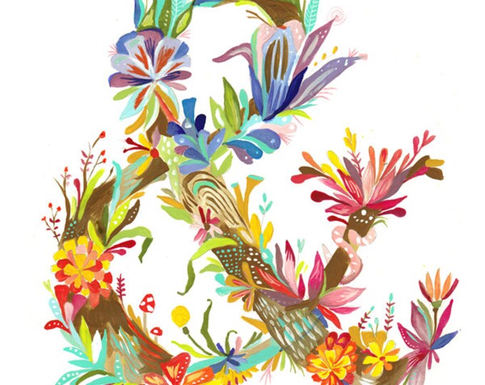 Plant | Wildflower Art Print | Floral Wall Art | Hafiz | Katie Daisy ...