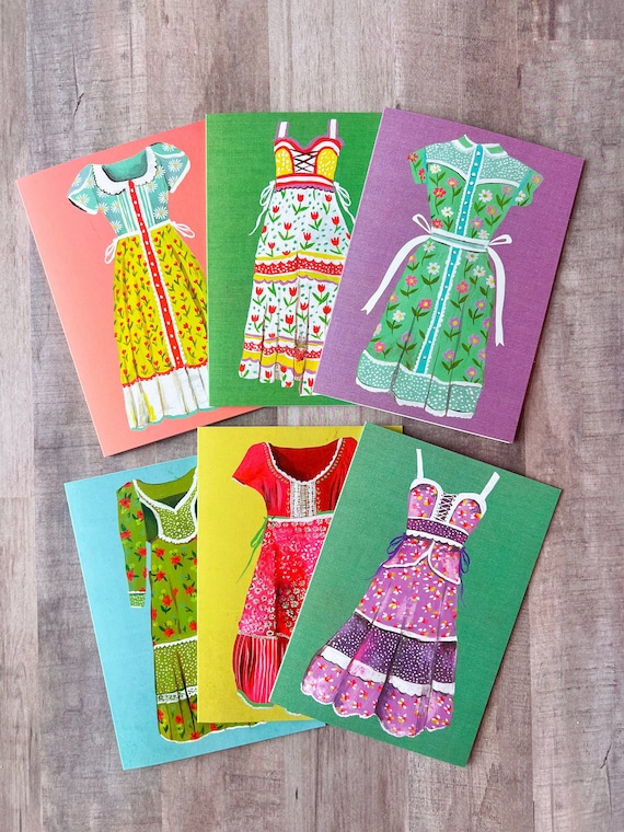 Prairie Dress Notecard Set  | Blank Cards | Stationery | Katie Daisy