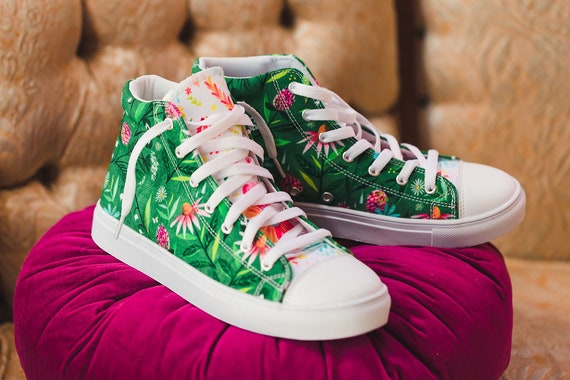 Groene canvas schoenen prairie Etsy Nederland