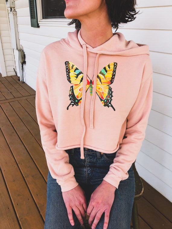 Cropped Swallowtail Hoodie