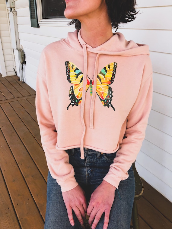 Cropped Swallowtail Hoodie